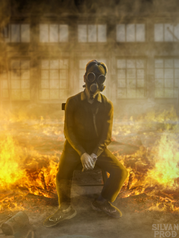 "The boy in the gas mask"