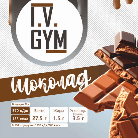 Дизайн этикетки "I.V.GYM"