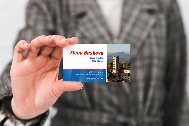 Визитка для туристического гида в Тоскане (Италия)