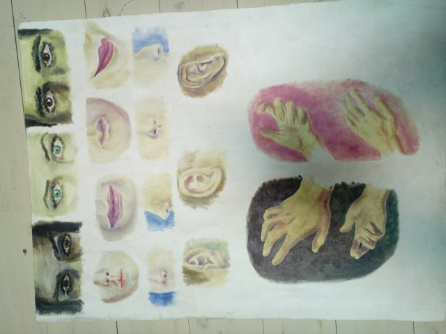 Быстрое написание элементов человеческого портрета, масло