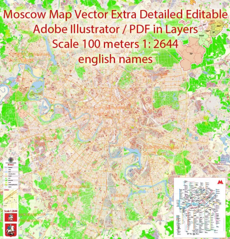 Векторная карта Москвы