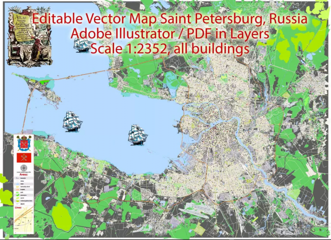 Векторная карта Петербурга