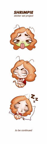 стикеры для Telegram "Shrimpie"