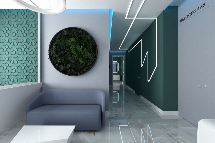 Дизайн фойе медицинской клиники