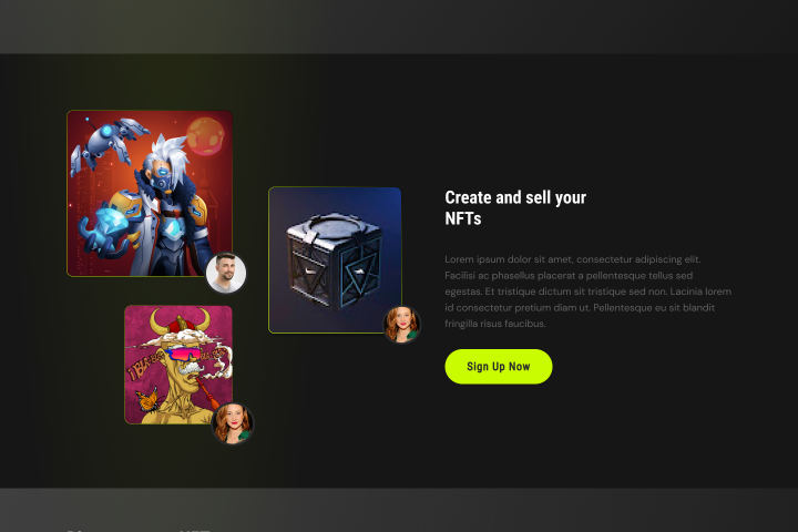 Landing page NFT