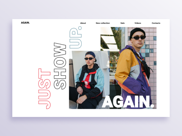 Again. Clothing brand. Landing page