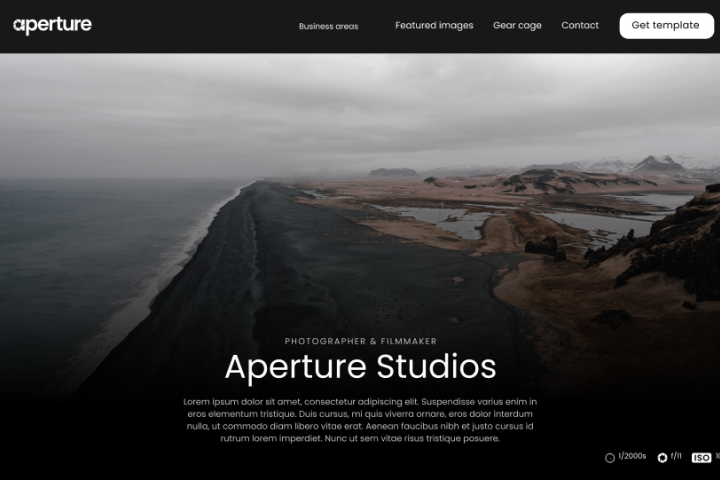 Лендинг "Aperture"