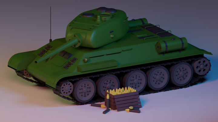 Low-poly tank