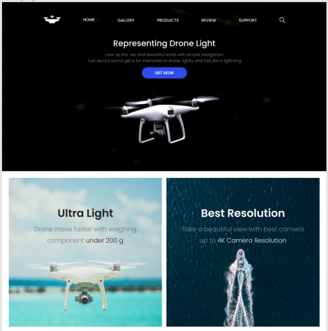 Landing для Drone Light