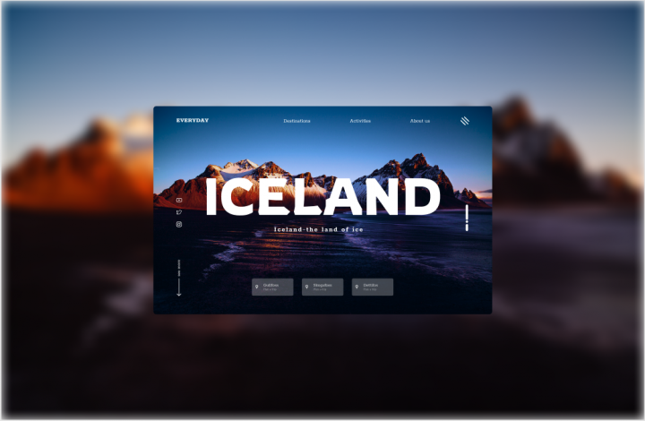 Landing Page для Iceland