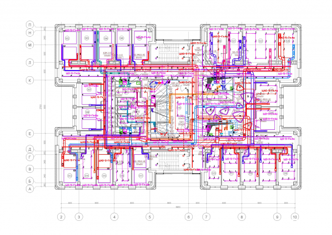 План системы вентиляции Поликлинники