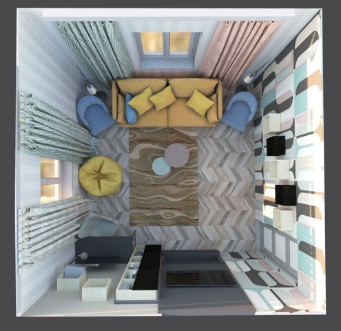 Зал (вид сверху)