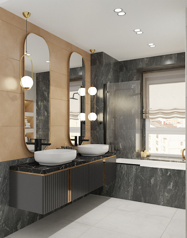Ванная в стиле Арт - деко