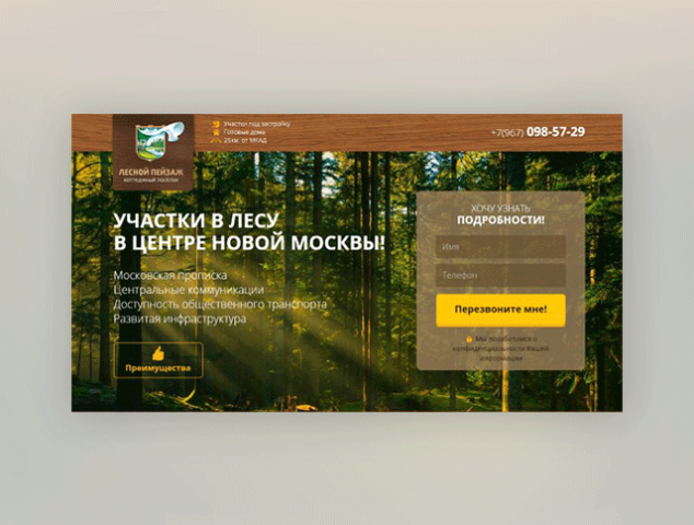 Лесной Пейзаж (landing Page)
