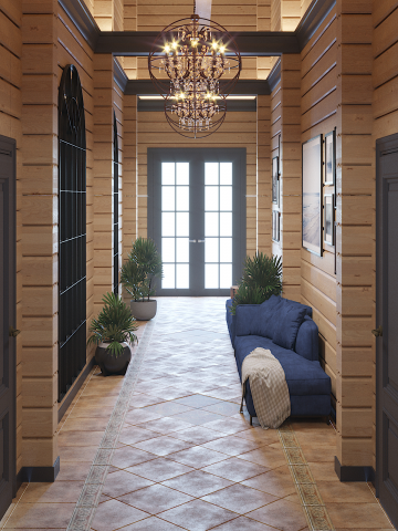 Коридор отеля в Карелии