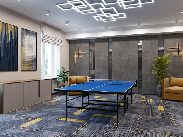 Комната для тенниса в офисе