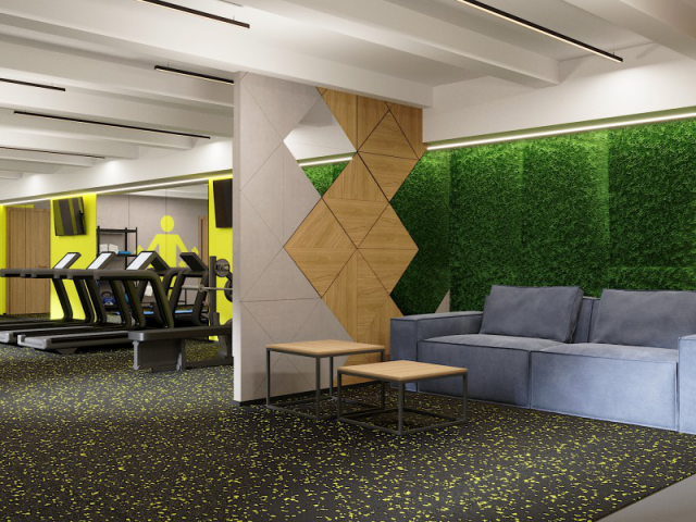 Спорт зал в офисе