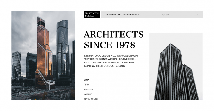 Лендинг "Architecture firm"