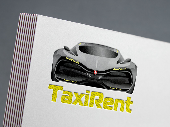 Логотип TAXI RENT | Рисовка в векторе