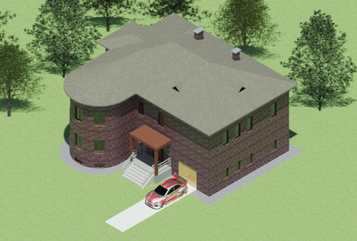 Индивидуальный жилой дом (Revit)