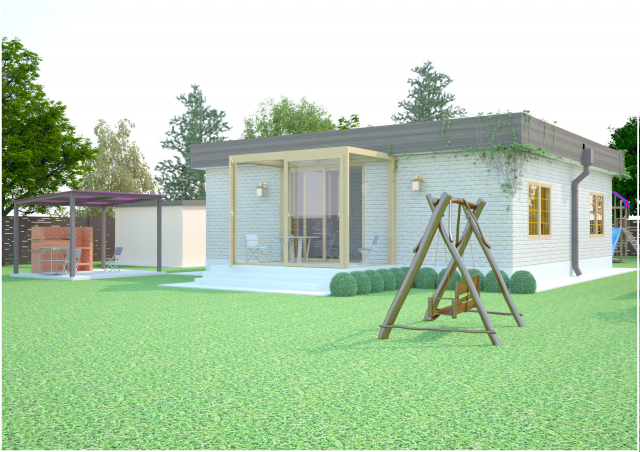 Загородный дом (задний двор)