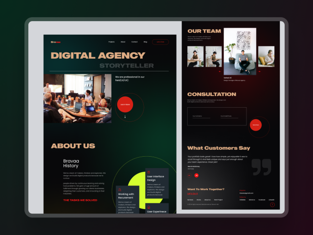 Landing Page, для Gigital Agency