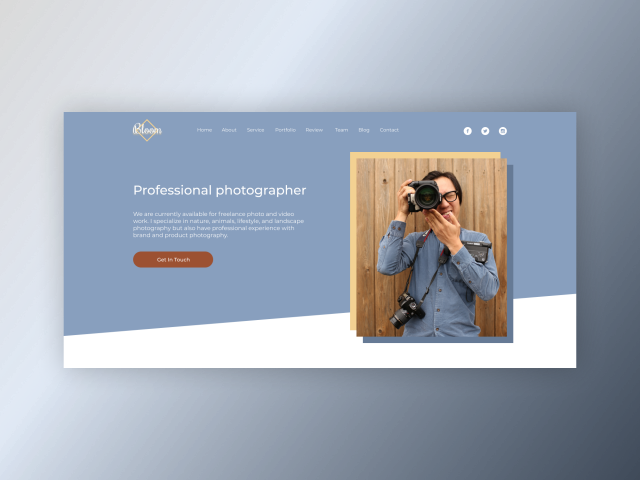 Cайт-визитки для фотографа