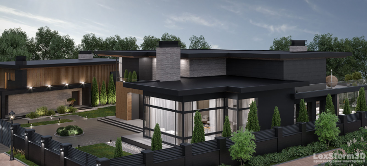 Визуализация зданий на участке