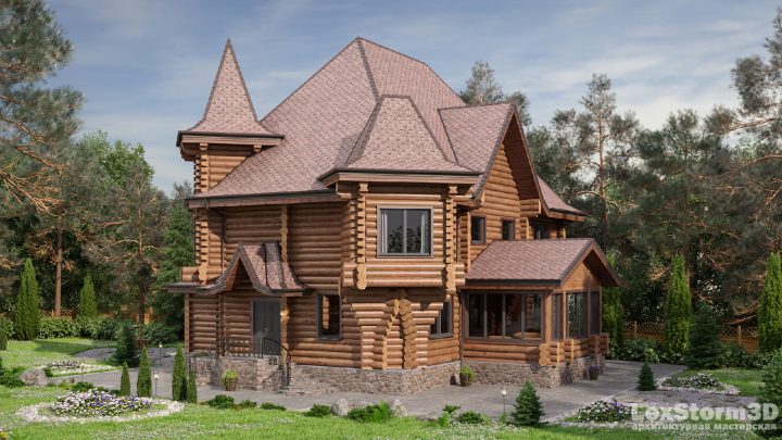 Замок Рубленое бревно