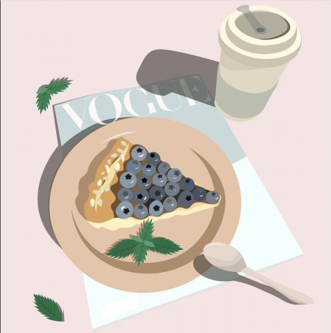 Иллюстрация "Fashion breakfast"