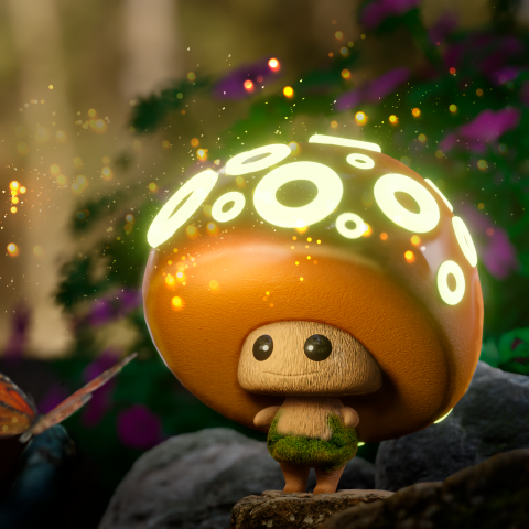 Cute forest dweller "fungus"