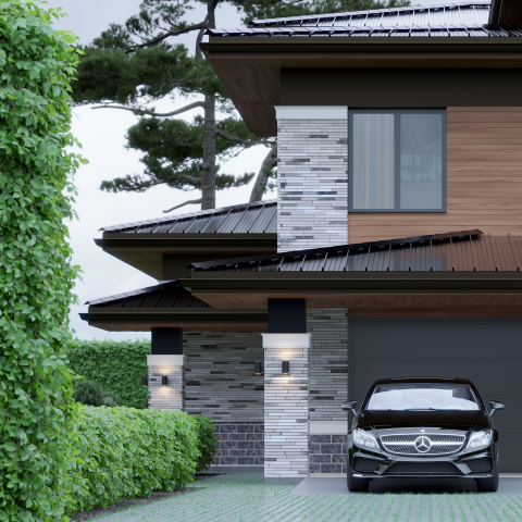 Визуализация коттеджа (Белый берег)