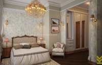 Спальня в классике (3д визуализация)