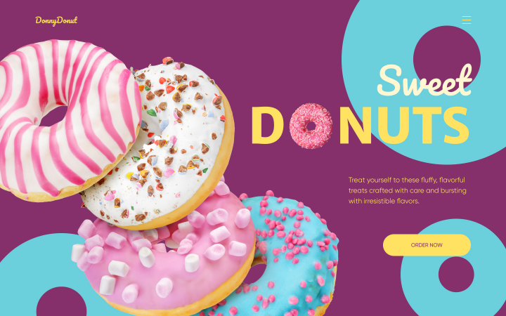 Home page for donats