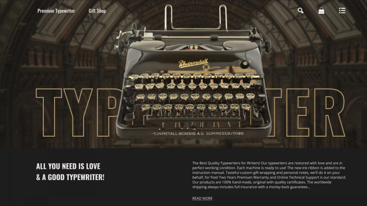 Магазин печатных машинок.