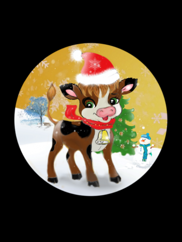 Иллюстрация для печати на ёлочных игрушках,детская иллюстрация