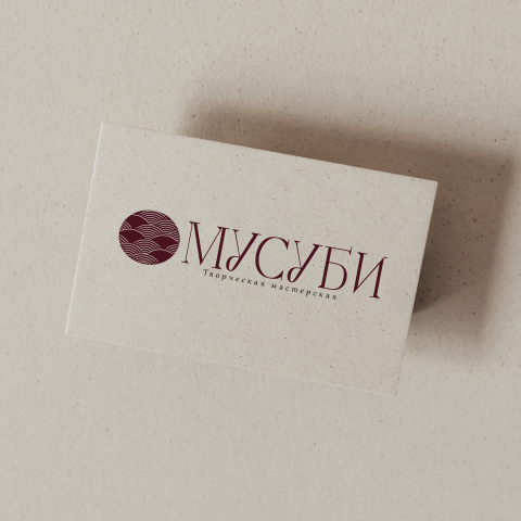 Логотип для творческой мастерской по плетению шнуров "Мусуби"