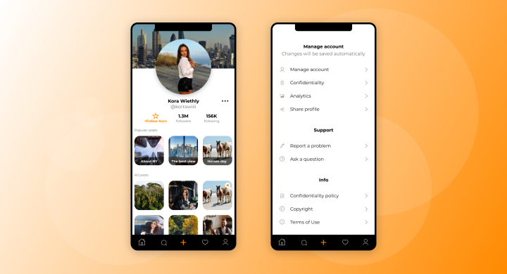 Дизайн профиля соц сети