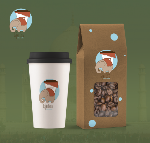 Логотип для индийской кофейни