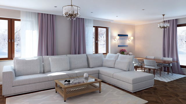 Гостиная в скандинавском стиле