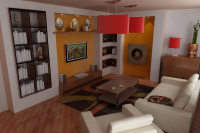 Дизайн гостиной (3d визуализация)