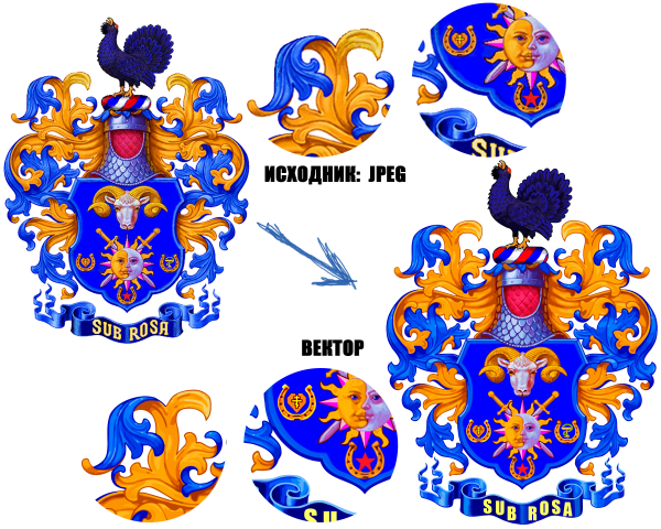 Перевод в вектор герба
