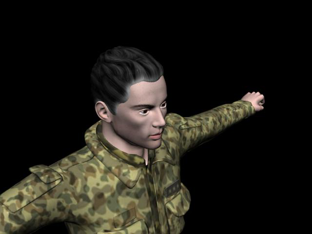 3D model soldier 3D MAX