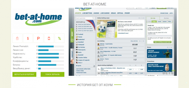 Ставки на спорт: обзор сервиса Bet-at-Home