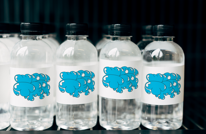 Дизайн этикетки бутылки воды