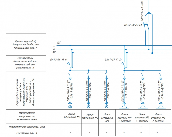 Однолинейная схема