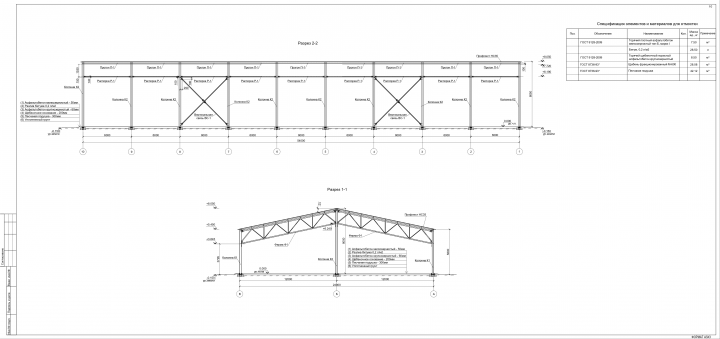 Металокаркас открытого навеса
