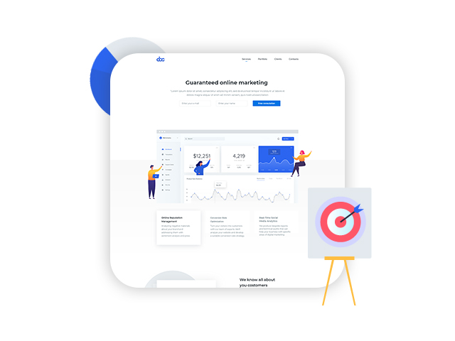 Landing Page по услугам маркетинга и SEO