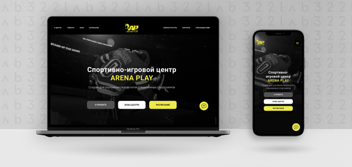 Создание сайта для хоккейного проекта Arena Play