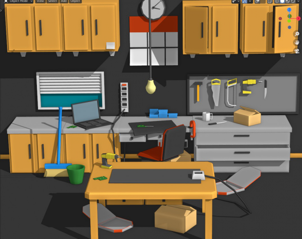 Low-poly Garage
